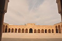 Courtyard of the mosque, looking north towards the entrance