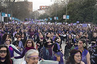 Manifestación de la Mujer. Madrid, 2020.