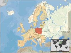 Geografisk plassering av Polen