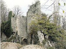 Grad Planina pri Sevnici okr. l. 2000 z zahodne strani