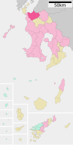 Poziția localității Izumi, Kagoshima