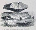 La "pierre branlante" de Perros-Guirec (dessin de Jules Gailhabaud, 1857)