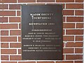 Macon County Courthouse plaque