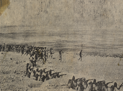 Les trinxeres durant el setge de Kut. Desembre de 1915