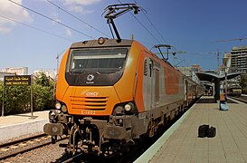 ONCF Alstom E 1400 locomotive used for regular services headed towards Casablanca.