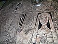 Image of Richard Littleton and Alice Wynnesbury, on incised slab of their recessed table tomb in the south nave aisle, very similar to the earlier Wynnesbury monument.