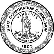 Sello de la Comisión de Corporaciones del Estado de Virginia