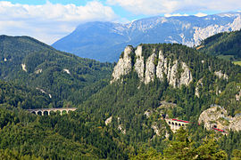 Ferrocarril de Semmering nos Alpes Orientais