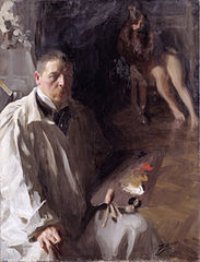 Self Portrait with Model, 1896