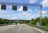 Uppsalavägen vid trafikplats Sörentorp, vy mot norr, 2015.