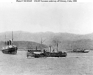 USS Suwanee off Siboney, Cuba, 1898