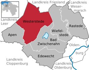 Poziția localității Westerstede