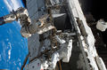 Sellers and Fossum restored the International Space Station's Mobile Transporter (STS-121)