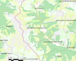 Poziția localității Saint-Martin-d'Entraunes