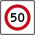 (R1-8.1) 50 km/h speed limit