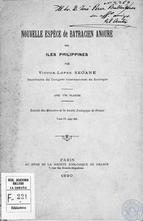 Nouvelle espèce de batracien anoure des Illes Philippines, 1890.