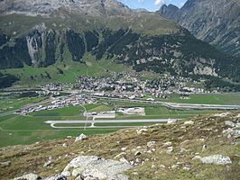 Zicht op Samedan