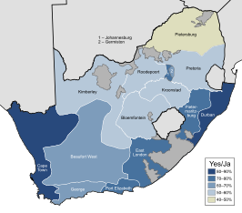 Do you support continuation of the reform process which the State President began on 2 February 1990 and which is aimed at a new Constitution through negotiation?Afrikaans: Ondersteun u die voortsetting van die hervormingsproses wat die Staatspresident op 2 Februarie 1990 begin het en wat op ‘n nuwe grondwet deur onderhandeling gemik is?