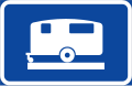 Symbol plate for specified vehicle or road user category (caravan)