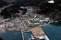 津波で壊滅した東京大学海洋研究所国際沿岸海洋研究センター[31]（赤浜地区。本文にて詳述）。2011年3月15日撮影。