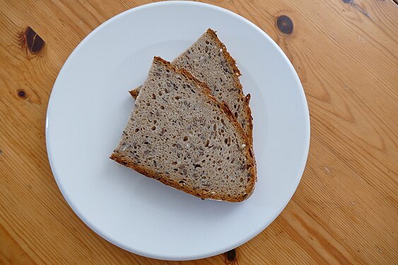 Slices of four grain bread from Bavaria