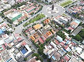 Aerial View of Wat Langka and Independence Monument