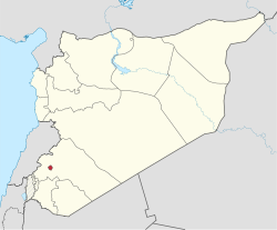 แผนที่ประเทศซีเรียโดยเน้นที่เขตผู้ว่าการดามัสกัส