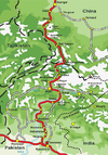 Proposed route of the Khunjerab Railway