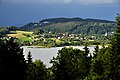 English: View from Dobein at Keutschach and the lake Deutsch: Blick von Dobein auf Keutschach und den See