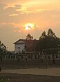 An usual afternoon during the dry season in the tropical Cambodia