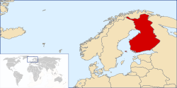 Localización de Finlandia