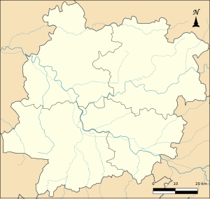 布吕伊约伊地区圣科隆布在洛特-加龙省的位置