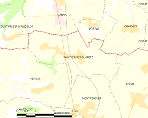 Poziția localității Saint-Genès-du-Retz