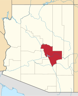 Elhelyezkedése Arizona államban