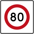 (R1-8.1) 80 km/h speed limit