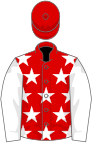 Red, white stars and sleeves, red cap