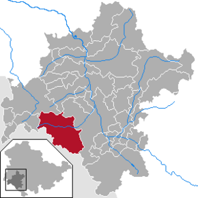 Poziția Rhönblick pe harta districtului Schmalkalden-Meiningen