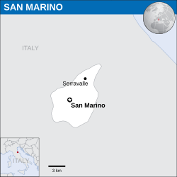 Location of San Marino