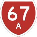 State Highway 67A marker
