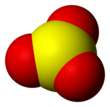 Space-filling model of sulfur trioxide