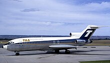 Boeing 727-100 en el aeropuerto de Perth (1971)