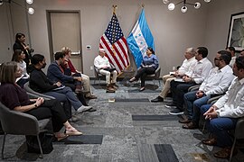 U. S. Department of Homeland Security (DHS) Secretary Alejandro Mayorkas Participates in a Bilateral Meeting with President of Honduras Xiomara Castro in McAllen, Texas on September 23, 2023 03.jpg