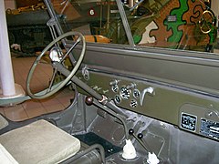 Tablero del Jeep de la Segunda Guerra Mundial