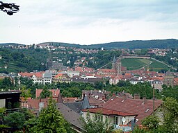 Vy över centrala Esslingen am Neckar.