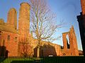 Arbroath Abbey(아브로쓰 아비). 특징적인 사암의 색을 보인다.