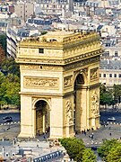 The Arc de Triomphe seen from the Eiffel Tower, 2008