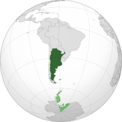 Lokasie van Argentinië