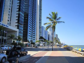 Bicycle path in Recife, Brazil