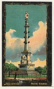 Columbus Monument, New York, from the Transparencies series (N137) issued by W. Duke, Sons & Co. to promote Honest Long Cut Tobacco MET DP865651.jpg