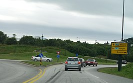 Het begin van de E136 in Ålesund